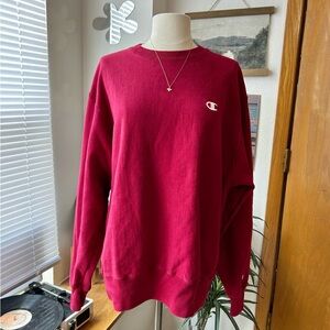 Red Champion Crewneck